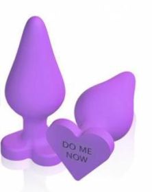 Naughty Candy Heart Purple Butt Plug