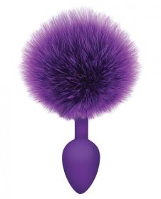 Cottontails Silicone Bunny Tail Butt Plug Purple